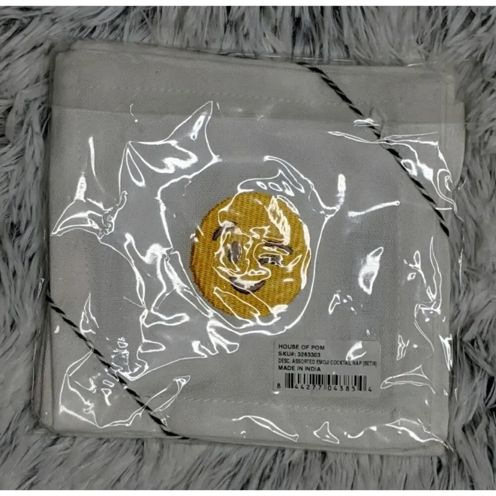 House of Pom Emoji Cocktail Napkins - NIP